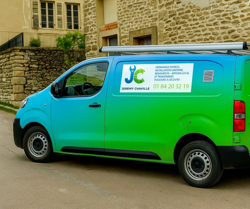 Camionnette d'intervention du plombier Jeremy à Chaville, Hauts-de-Seine